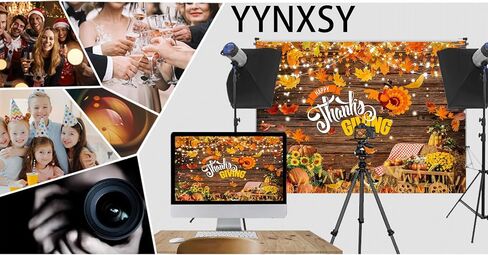 YYNXSY Thanksgiving Backdrop Fall Backdorp Thanksgiving Turkey Pumpkin Decoration Backdrop Autumn Banner Party Backdrops 7X5FT YY-2530 in Saudi Arabia