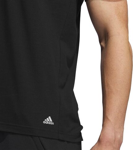 adidas Men's Stretch Cotton Crew Neck Undershirts (2-Pack), White/White, Small in Saudi Arabia