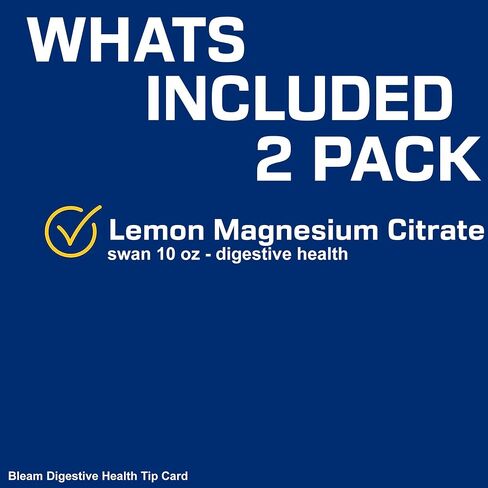 Bleam Health 2 Pack Swan Magnesium Citrate Oral Solution 10 Oz Each Cherry Flavor - Gentle and Effective Liquid Laxative for Regularity Digestive Health Tip Card - 2 Pack in Saudi Arabia