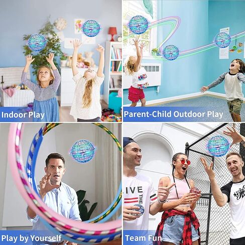 Flying Orb Ball – 2024 Upgraded Galaxy Boomerang Ball, LED Colorful Hover Ball Toy, Magic Spinning Flying Ball for or 6 7 8+ Year Old Boys Girls Indoor & Outdoor Fun Xmas Gifts (Blue) in Saudi Arabia