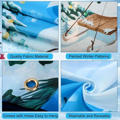 الشتاء ثلج التصوير خلفية مشهد الشتاء الثلجي خلفية راية ثلج شجرة الصنوبر خلفية المشهد لعيد الميلاد حزب زينة عيد ميلاد عطلة صورة استوديو الدعائم الهدايا، 6 × 3 قدم in Kuwait