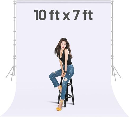 White Backdrop Background 10 X 7 FT Large Photography Backdrop Photo Background Screen for Photography Photo Booth Backdrop for Photoshoot Background Screen Parties Curtain in Saudi Arabia
