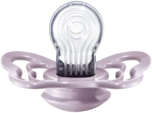 لهايات BIBS - مجموعة الأزياء الراقية | لهاية أطفال خالية من مادة BPA | صنع في الدنمارك | مجموعة من 2 لهايات فاخرة بلون أرجواني داكن | الحجم 6-18 شهرا in Kuwait