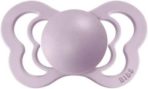 لهايات BIBS - مجموعة الأزياء الراقية | لهاية أطفال خالية من مادة BPA | صنع في الدنمارك | مجموعة من 2 لهايات فاخرة بلون أرجواني داكن | الحجم 6-18 شهرا in Kuwait