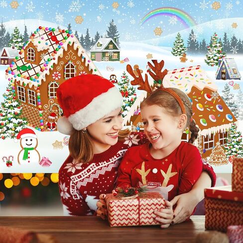 mocsicka عيد الميلاد الزنجبيل منزل خلفية عيد الميلاد الزنجبيل راية كانديلاند الشتاء عيد الميلاد مشهد عيد الميلاد حزب زينة خلفية التصوير الفوتوغرافي للأطفال صور كشك الدعائم (7x5ft) in Saudi Arabia