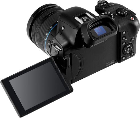 Samsung NX30 20.3MP CMOS Smart WiFi & NFC Mirrorless Digital Camera with 18-55mm Lens and 3" AMOLED Touch Screen and EVF (Black) (Renewed) in Saudi Arabia