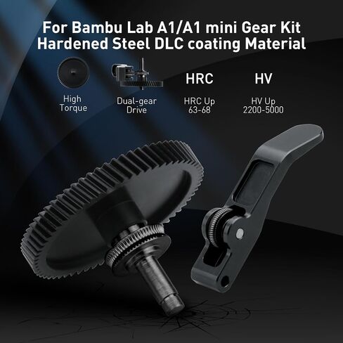 A1 Mini Extruder Gear, with Aluminum Alloy Handle,A1 Mini xirbbo Extruder Gear Assembly CNC POM Nano Coated Hardened Steel for Bambu Lab A1 Mini Extrusion Head Gear 3D Printer Accessory (Gold) in Saudi Arabia