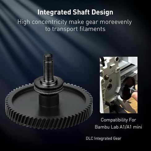 A1 Mini Extruder Gear, with Aluminum Alloy Handle,A1 Mini xirbbo Extruder Gear Assembly CNC POM Nano Coated Hardened Steel for Bambu Lab A1 Mini Extrusion Head Gear 3D Printer Accessory (Gold) in Saudi Arabia