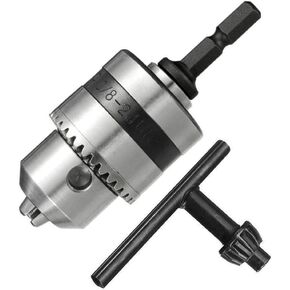 1.5-10mm Keyed Drill Chucks 1/4 Inch Hex Shank Quick Connect Adapter Conversion Impact Driver Capacity Mount 3/8-24 UNF to Drill