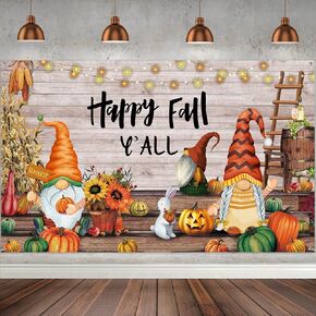 Fall Thanksgiving Party Backdrop Extra Large Thanksgiving Decorations Outdoor Yard Banners Fall Thanksgiving Harvest Photography Backdrop Fall Party Supplies for Autumn Decorations, 72.8 x 43.3 Inch