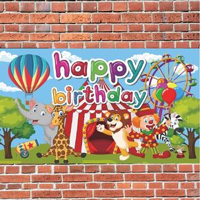 Happy Birthday Party Backdrops Cloth Photography Backgrounds Birthday Banner Sign in Yard Decoration Supplies for Men Women Photo Booth Props Beautiful Cute, 1 Pack