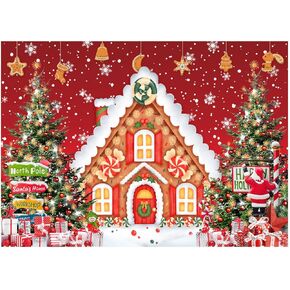 7X5FT Christmas Backdrops Christmas Gingerbread House Backdrop Kids Christmas Photography Backdrop Christmas Family Party Decor Backdrop XY114