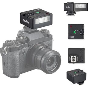 Godox iM30 Camare Flash,Mini Flash Speedlite,GN15 with 13 Levels Flash Power, CCT 6500K±200K with S1/S2 Optical Control for Fuji, for Canon, for Nikon, for Sony, for Olympus Camera