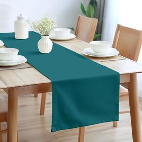 Encasa Homes Table Runner 13x59 in Long | Cotton Canvas Fabric | Orange Solid Color | Machine Washable & Durable