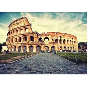 BELECO 7x5ft Fabric Ancient Colosseum Backdrop Roman Colosseum Ruins Photography Background Italy Famous Tourist Attraction Travel Portraits Photo Shoot Italy Party Decorations Studio Photo Props