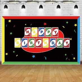 5.9X 3.6ft Card Game Birthday Backdrop Game Night Party Decorations Colorful Playing Card Theme Birthday Party Decorations Adult Party Game Card Supplies Birthday Party Banner