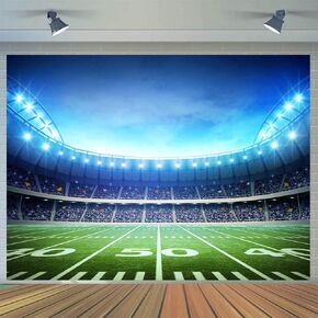 CYLYH 7x5ft Football Field Backdrop Super Bowl Backdrops for Photography Sports Themed Party Decoration Banner Newborn Photography Props Photo Studio Props