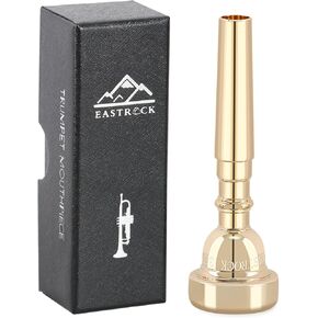 EASTROCK Trumpet Mouthpiece 3C Gold Plated Bullet Shape Vaccum Package