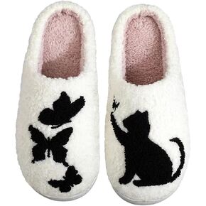 House Slippers for Women, Strawberry Slippers Red Heart Slippers, Home Flower Checker Slippers, Winter Fuzzy Bedroom Slippers, Soft Indoor Outdoor Cute Slippers, Cozy