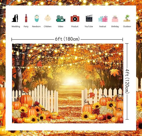 Fall Thanksgiving Party Decoration Kit Fall Photography Backdrop Banner Orange Yellow Burgundy Fall Balloon Garland Arch Set for Autumn Thanksgiving Friendsgiving Pumpkin Baby Shower Party Supplies in Saudi Arabia
