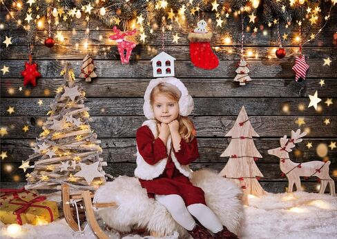 LTLYH 7x5ft Christmas Backdrop Winter Snow Background Christmas Rustic Wood Wall Decorations Backdrops Xmas New Year Family Party Decoration Photo Studio Props Banner 239 in Saudi Arabia