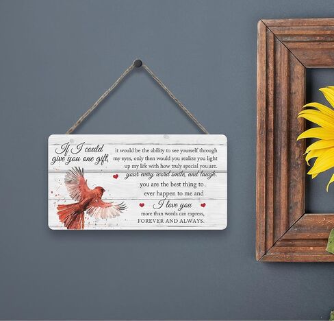 Red Kitchen Decor - Bedroom Wall Decor - Every Day is a New Beginning Butterfly Wood Hanging Plaque Signs for Home - Welcome Hanging Sign for Office Kitchen Housewarming Gift 5 x 10 inch in Saudi Arabia