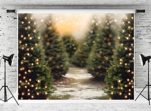 Kate Christmas Forest Photography Backdrop Winter Bokeh Light Xmas Background Photo Studio Props (7x5ft) in Saudi Arabia