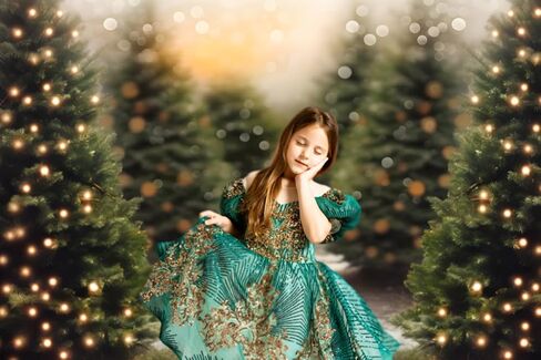 Kate Christmas Forest Photography Backdrop Winter Bokeh Light Xmas Background Photo Studio Props (7x5ft) in Saudi Arabia