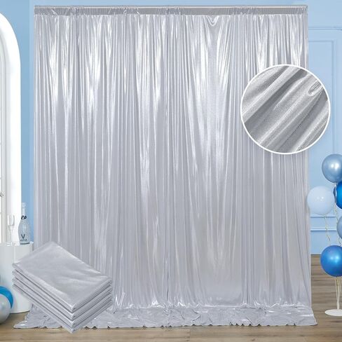 20ftx10ft Gold Sequin Backdrop Curtain for Parties, 4 Panels 5x10FT Shimmer Wrinkle Free Glitter Photo Backdrop Drapes Back Drop Cloth for Wedding Birthday Christmas Photography Background in Saudi Arabia