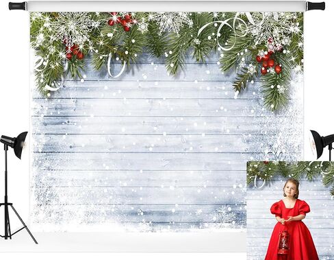 Kate 10x8ft Christmas Backdrop Wood Board Backdrops Snow Background Studio Photo Props in Saudi Arabia