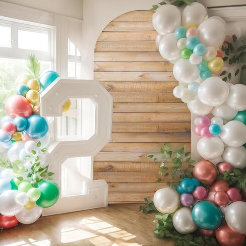 Outpain 7.2FT Rustic Wood Arch Cover Wood Grain Spandex Fitted Wedding Arch Stand Covers, Vintage Wood Texture Wall Chiara Backdrop Cover for Party Birthday Ceremony Banquet Baby Shower in Saudi Arabia
