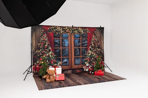 Kate Christmas Photo Backdrops Microfiber Gift Pine Tree Photo Props for Christmas Happy New Year Photography Background, 10x8ft in Saudi Arabia