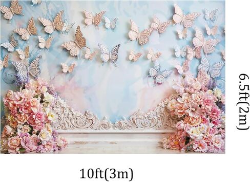 Kate 7x5ft Children Birthday Party Photo Background Dreamworld Butterfly Wall Pink Flowers Decoration Baby Shower Photography Backdrops in Saudi Arabia