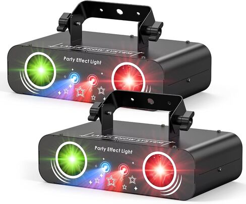 DJ Laser Lights for Party, Professional 4 in 1 DJ Disco Lights Using DMX512 and Sound Activated, LED Stage Lights with Remote Control for Family Gatherings, Weddings, Christmas Various Places, etc. in Saudi Arabia