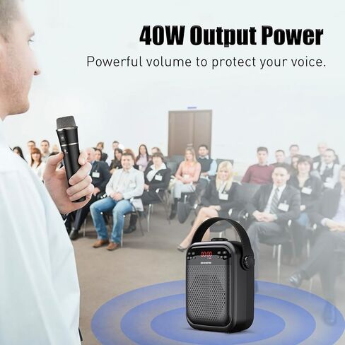 ZOWEETEK Voice Amplifier with Wireless Lavalier Microphone for Teachers, Portable Mini Voice amplifier, Wireless Lapel Microphone,Megaphone Speaker System for Classroom, Speech, Meeting,Yoga,Streaming in Saudi Arabia