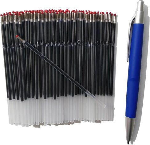 100 Pack 0.7 Ball Pen Refills,Retractable Ball Point Pen Refill,Black Ball Point Pen Refills, 4.2 inch/107mm,Send 1 Extra Ballpoint Pen.Smooth Writing. in Saudi Arabia