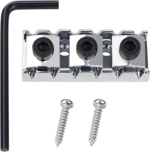 Banworks Electric Guitar Locking String Nut 42mm (1-21/32") Electric Guitar Metal Locking Nuts for Double Tremolo Vibrato Bridge System Electric Guitars JT/SDXZ-01 Black in Saudi Arabia