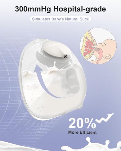 Hands-Free Breast Pump, Hidden Electric Breast Pump with 3 Modes 9 Levels, Comfort and Sealing Flange, Ultra-Quiet Portable Breast Pump Effiently, Purple in Saudi Arabia