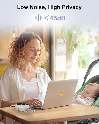 Hands-Free Breast Pump, Hidden Electric Breast Pump with 3 Modes 9 Levels, Comfort and Sealing Flange, Ultra-Quiet Portable Breast Pump Effiently, Purple in Saudi Arabia