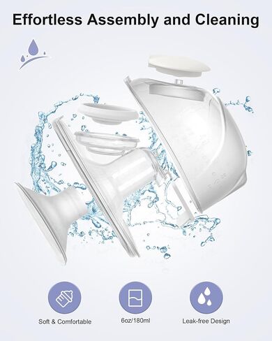 Hands-Free Breast Pump, Hidden Electric Breast Pump with 3 Modes 9 Levels, Comfort and Sealing Flange, Ultra-Quiet Portable Breast Pump Effiently, Purple in Saudi Arabia