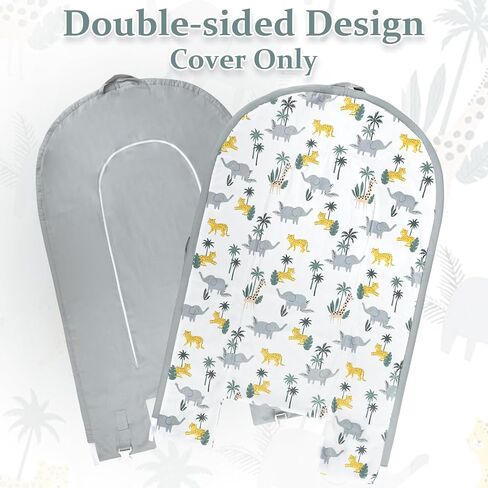Baby Lounger Replaceable Cover, 100% Cotton Newborn Nest Backup Cover for Ultimate Comfort, Soft & Breathable Quality Spare Cover, Dinosaurs (Cover Only) in Kuwait