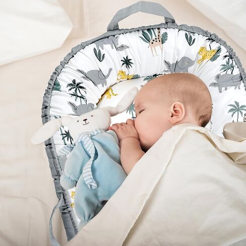 Baby Lounger Replaceable Cover, 100% Cotton Newborn Nest Backup Cover for Ultimate Comfort, Soft & Breathable Quality Spare Cover, Dinosaurs (Cover Only) in Kuwait