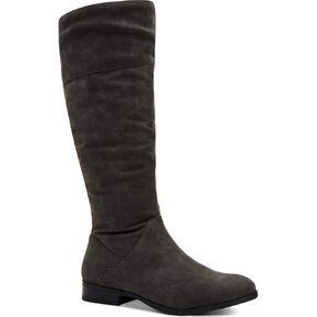 Style & Co. Womens Kelimae Faux Leather Tall Riding Boots Gray 9 Medium (B,M)