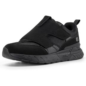 FitVille Women's Wide Walking Shoes with Strap Closure Slip-on Sneaker for Wide Feet - Rebound Core V10