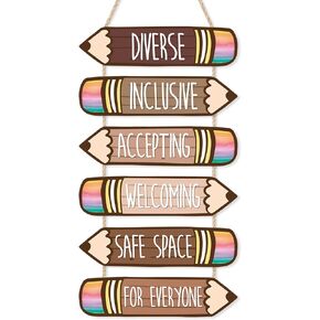 TOARTI God’s Rules Decor Christian Wood Sign for Classroom Kids Room Christian Bible Wall Sign Kids Religious Decor Inspirational Christian Wooden Decor Set of 11