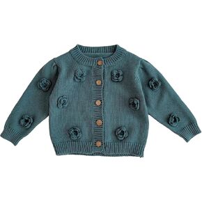 HOOLCHEAN سترة صوفية قطنية للفتيات الصغيرات ثلاثية الأبعاد in Kuwait