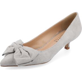 Journee Collection Womens Orana Kitten Heels with Pointed-Toe and Bow Accent, Black, 5.5 in Saudi Arabia
