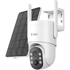 4G Security Camera No WiFi, 360°PTZ Solar Wireless Outdoor Camera, 3MP Color Night Vision