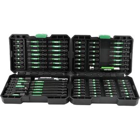 102 pc Premium Security Screwdriver Bit Set with Bonus 1" Adapter + 2.5" Quick Release Chuck, Standard & Tamper Proof Bits, Phillips, Pozi, Slotted, Hex, Torx, Square, Tamper Resistant Star