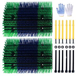 2Pcs Livestock Scratching Brush, Horse Scratcher Full Massage Brush Kit, Relieve Itching on The Back of Livestock, Suitable for Horse, Cattle, Sheep, Pig, with Two Sets of Screws,Remove Fleas